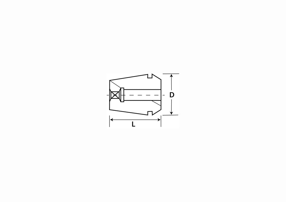 ER40-GB (472E-GB/4716E) tap collet with square drive